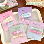 Set 2 kẹp mái nơ hoa nhí