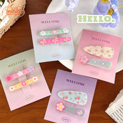 Set 2 kẹp mái nơ hoa nhí