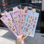 Set 3 tấm sticker Labubu