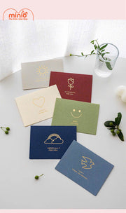 Thiệp hoạ tiết mạ ánh vàng