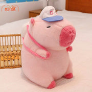 Capybara hồng đội mũ đeo bóng