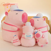 Capybara hồng đội mũ đeo bóng