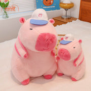 Capybara hồng đội mũ đeo bóng