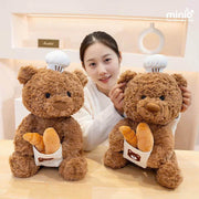 Gấu Teddy ôm bánh mì S2 30cm QCCC