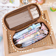 Túi bút bear nâu PO