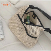 Túi cói quai da thắt nút Sp465