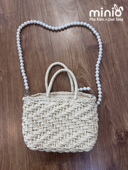 Túi cói quai ngọc 527