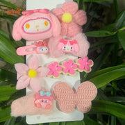 Vỉ 8 kẹp mái lông Sanrio