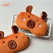 Ví bút lông Capybara lông mịn 2 ngăn