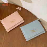 Ví gấp 3 kèm móc khóa bướm