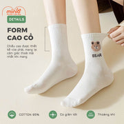 Vớ cổ trung Coco in gấu BV