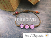 Vòng tay 3 hoa khô vĩnh cửu
