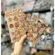 Set 6 tấm sticker Capybara