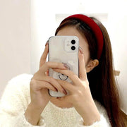 Cài tóc xốp nhung đỏ PO