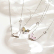 Dây chuyền titan tim khảm trai