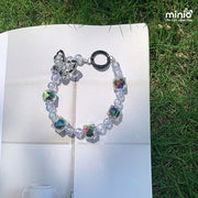 Dây đeo điện thoại chuỗi hạt bướm PO