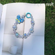 Dây đeo điện thoại chuỗi hạt bướm PO