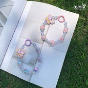 Dây đeo điện thoại chuỗi hạt bướm PO