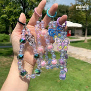 Dây đeo điện thoại chuỗi hạt bướm PO