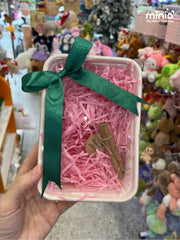 Hộp quà bã mía kèm đồ trang trí