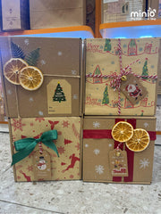 Hộp quà vintage Noel 16x16x7cm