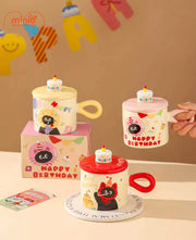 Ly cốc sứ mèo sinh nhật