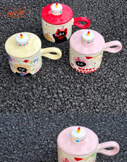 Ly cốc sứ mèo sinh nhật