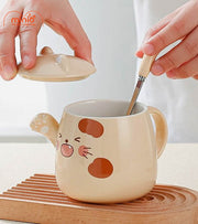 Ly cốc sứ mèo vẫy tay