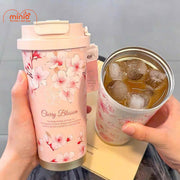 Ly giữ nhiệt hoa lá VT