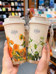 Ly giữ nhiệt hoa lá VT