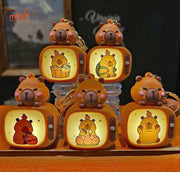 Móc khóa Capybara tivi sáng dèn ML