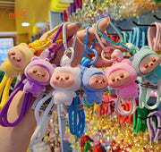 Móc khoá bé gấu lông dây dệt