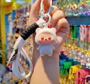 Móc khoá bé gấu lông dây dệt