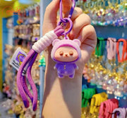 Móc khoá bé gấu lông dây dệt