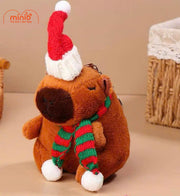 Móc khoá bông Capybara Noel