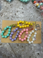 Móc khoá chuỗi hạt bóng pastel