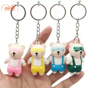 Móc khoá gấu đeo kính