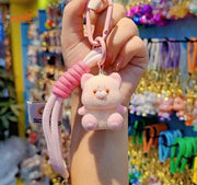 Móc khoá gấu mèo lông dây dệt