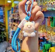 Móc khoá gấu mèo lông dây dệt