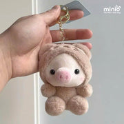 Móc khoá heo đội nón