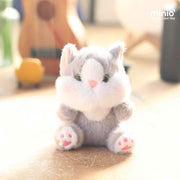 Móc khoá mèo má hồng thêu chân