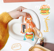 Móc khoá thú hamburger khóc