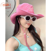 Nón cao bồi nơ thêu TBL