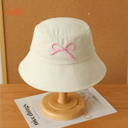 Nón cụp thêu nơ M320 có dây TBL