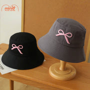 Nón cụp thêu nơ M320 có dây TBL