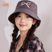 Nón cụp thêu nơ M320 có dây TBL