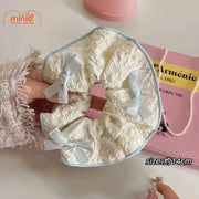 Scrunchies 3 nơ đen hồng PO