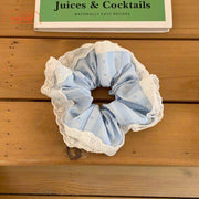 Scrunchies chấm bi viền bèo PO