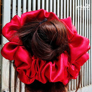 Scrunchies lụa phi bóng 18cm PO
