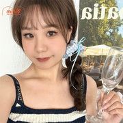 Scrunchies nơ xanh hồng caro PO